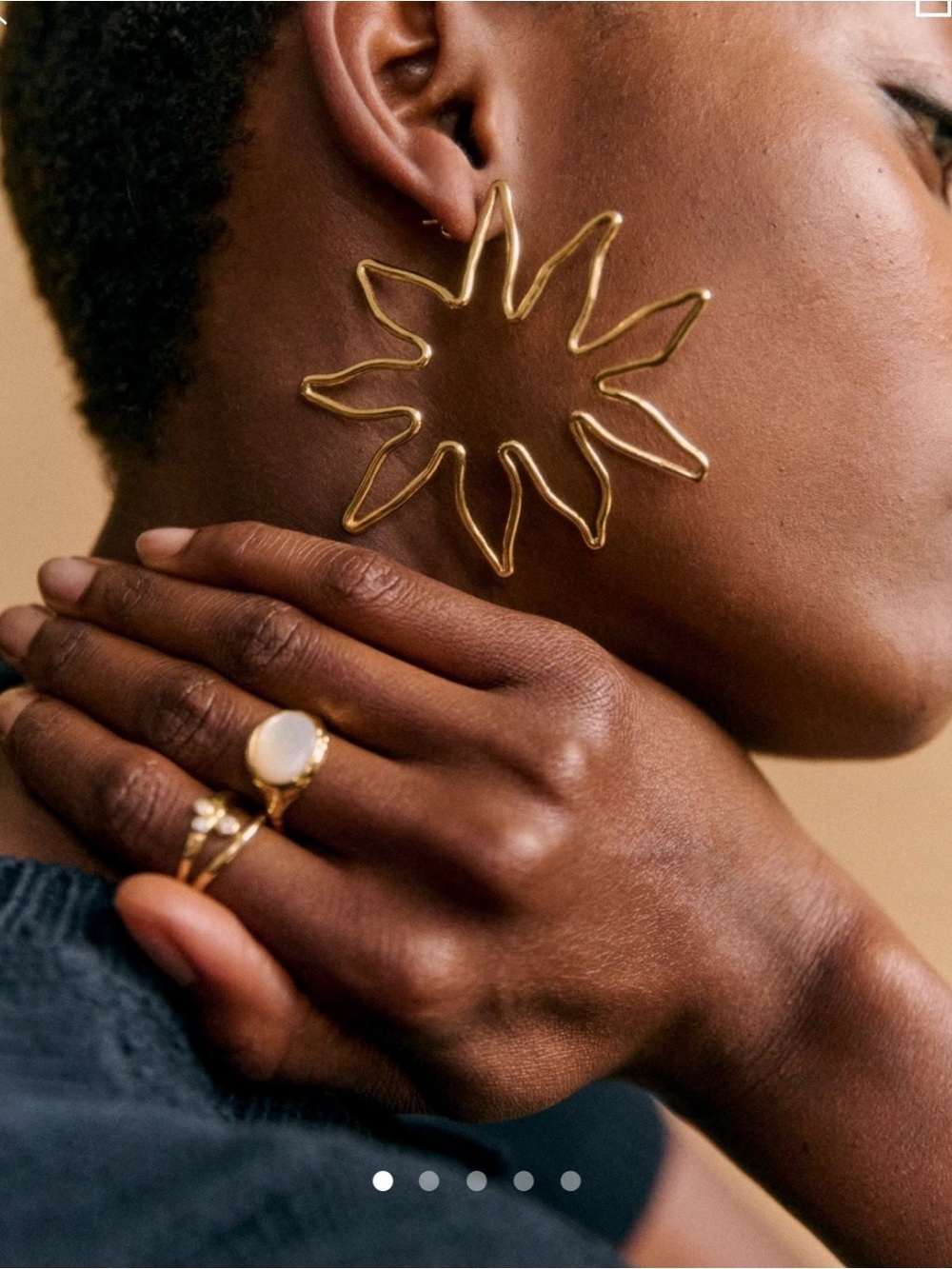 Sezane Daria Gold Sunburst Earings